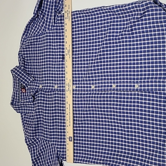 CHAPS Blue & White Checkered Button Down Long Sleeve Shirt - Size XL - Picture 15 of 16